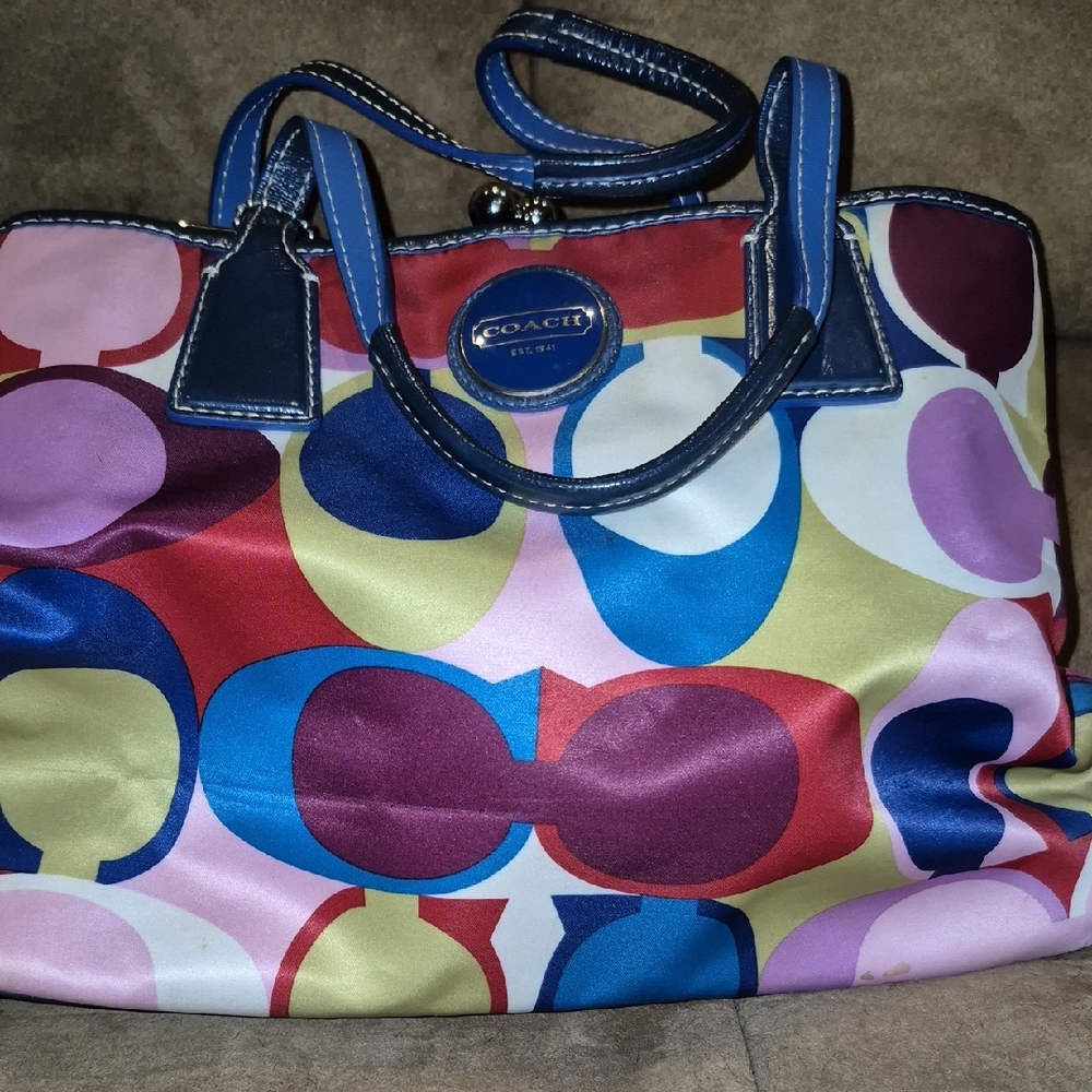 Coach Colorful Signature Tote Bag